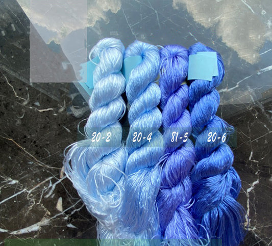 400m Suzhou Embroidery Monofilament Untwisted Mulberry Silk Thread(set20)