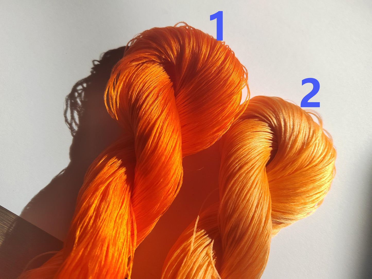 20g 5A Raw Silk Mulberry Silk Thread(%橘红色) - For Ronghua, Wigs