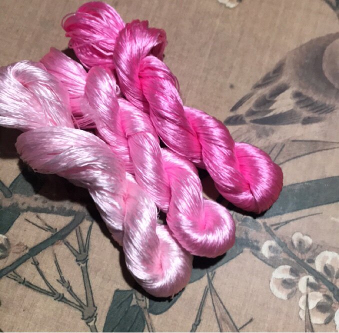 80m Suzhou Embroidery Untwisted Mulberry Silk Thread(#39  80m*3)