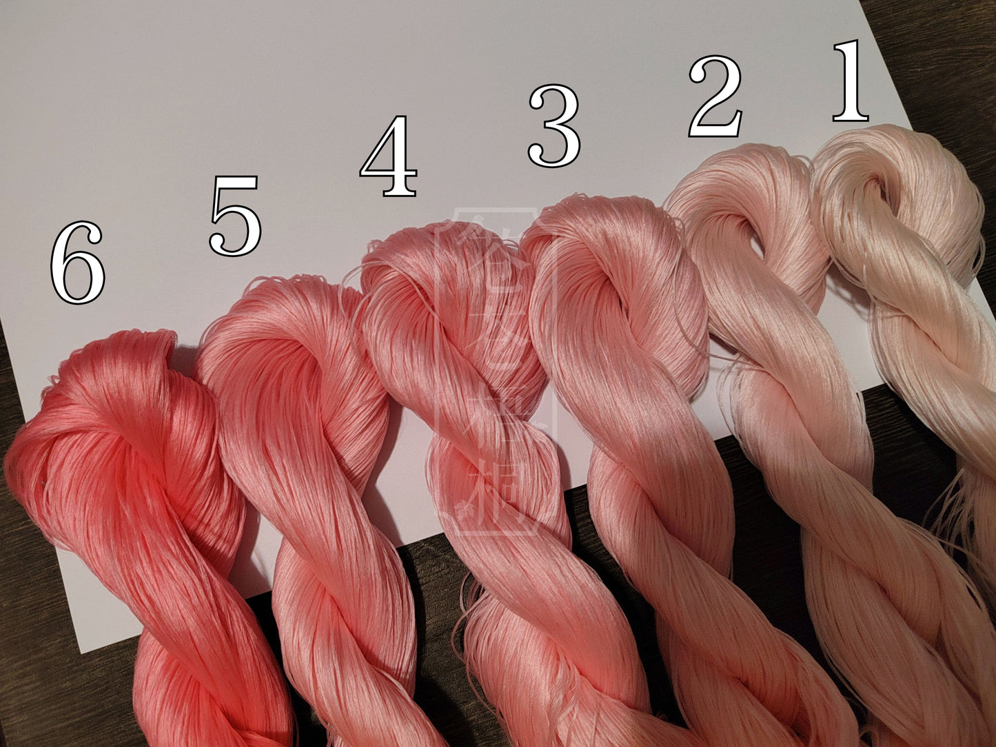 20g 5A Raw Silk Mulberry Silk Thread(%桃子色) - For Ronghua, Wigs