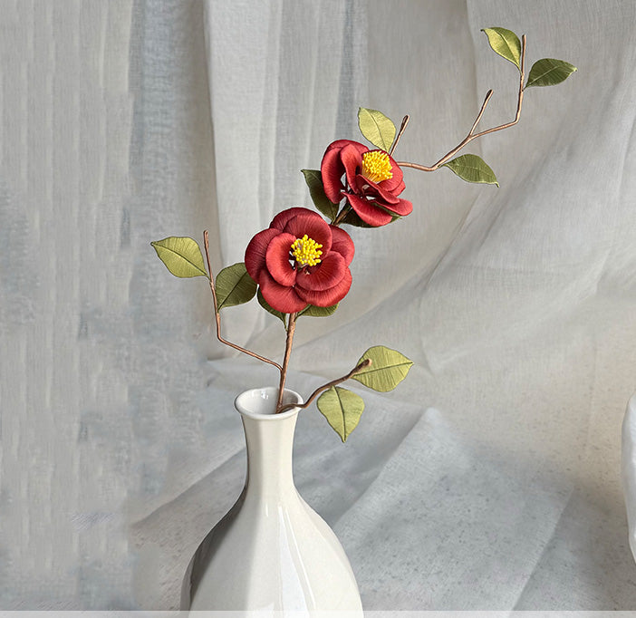 Camellia Series Chanhua Materials Flowers DIY Kit - Include Detailed Video Tutorial