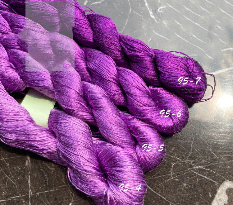 400m Suzhou Embroidery Monofilament Untwisted Mulberry Silk Thread(set薰衣草紫)