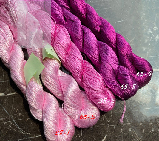 400m Suzhou Embroidery Monofilament Untwisted Mulberry Silk Thread(set果酱紫)