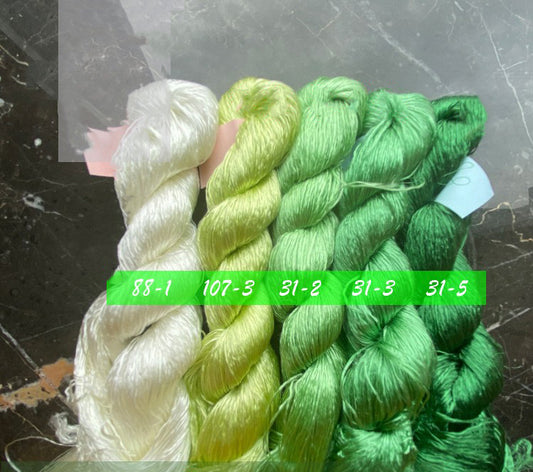 400m Suzhou Embroidery Monofilament Untwisted Mulberry Silk Thread(set31)