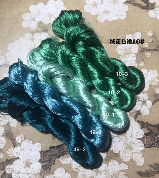 100m Suzhou Embroidery Untwisted Mulberry Silk Thread(FiveColors16   100m*5)