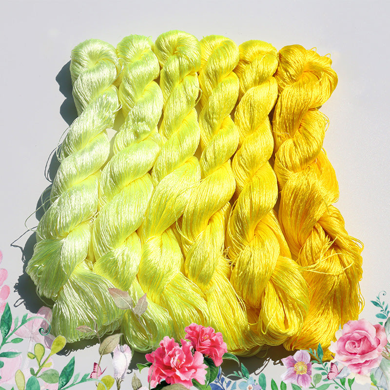 400m Suzhou Embroidery Mulberry Silk Thread(^special yellow02)