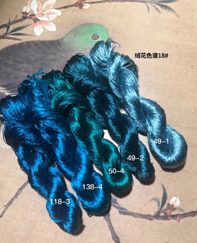 100m Suzhou Embroidery Untwisted Mulberry Silk Thread(FiveColors18   100m*5)