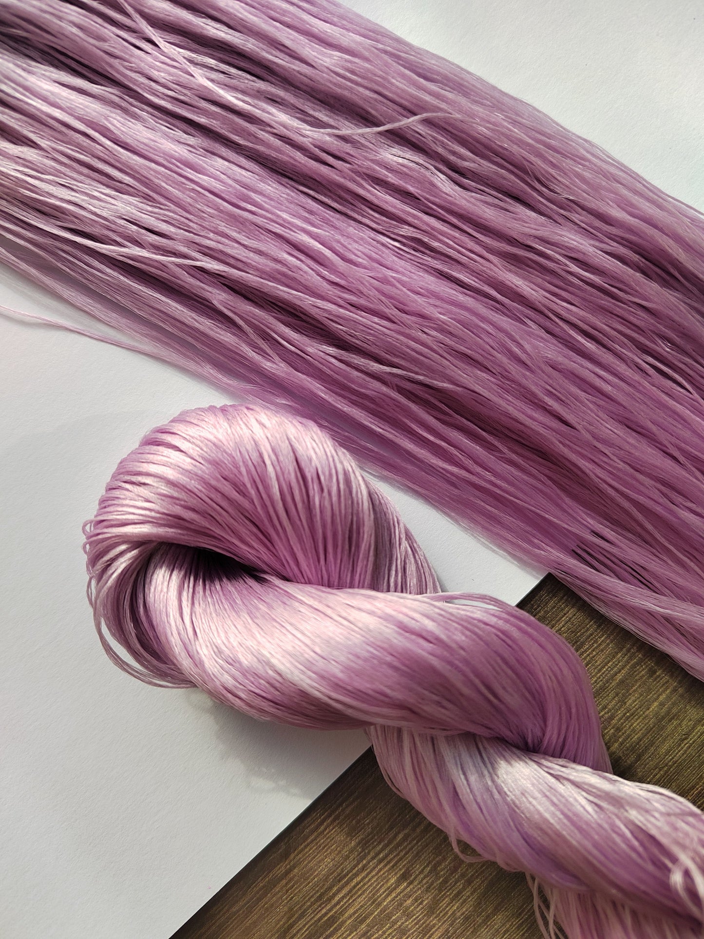 20g 5A Raw Silk Mulberry Silk Thread(%丁香紫) - For Ronghua, Wigs