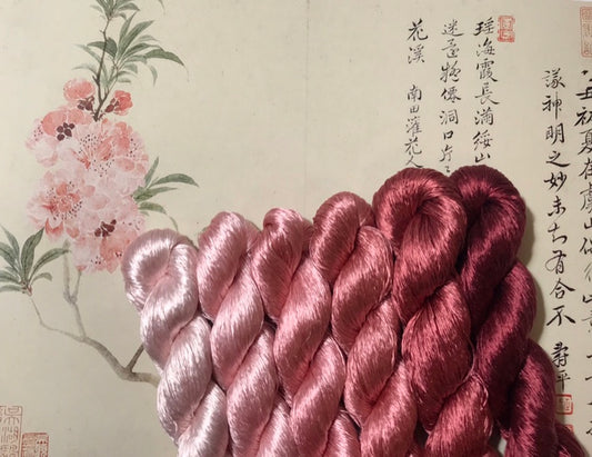 100m Suzhou Embroidery Untwisted Mulberry Silk Thread(#024（1-6）  100m*6)