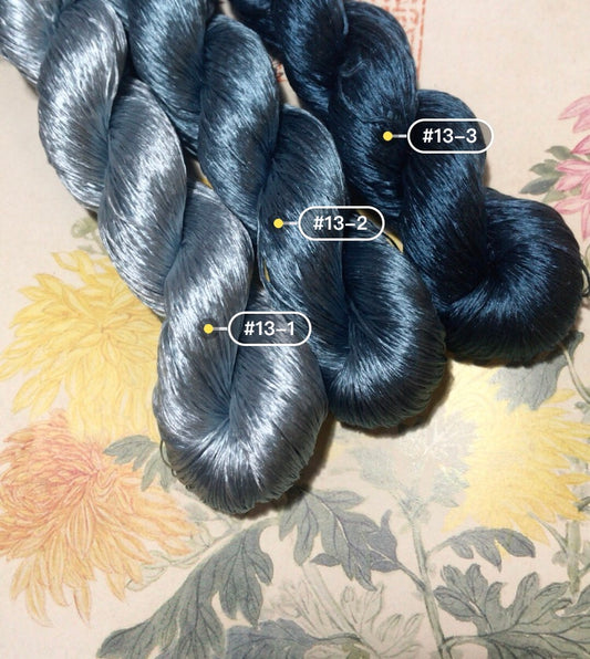 100m Suzhou Embroidery Untwisted Mulberry Silk Thread(#013（1-3）  100m*3)