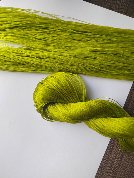 20g 5A Raw Silk Mulberry Silk Thread(%秋香绿) - For Ronghua, Wigs