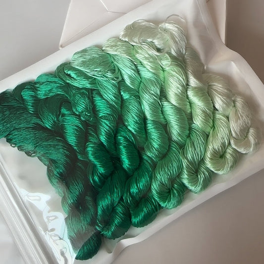 80m Suzhou Embroidery Untwisted Mulberry Silk Thread(#16玉苁蓉 80m*7)