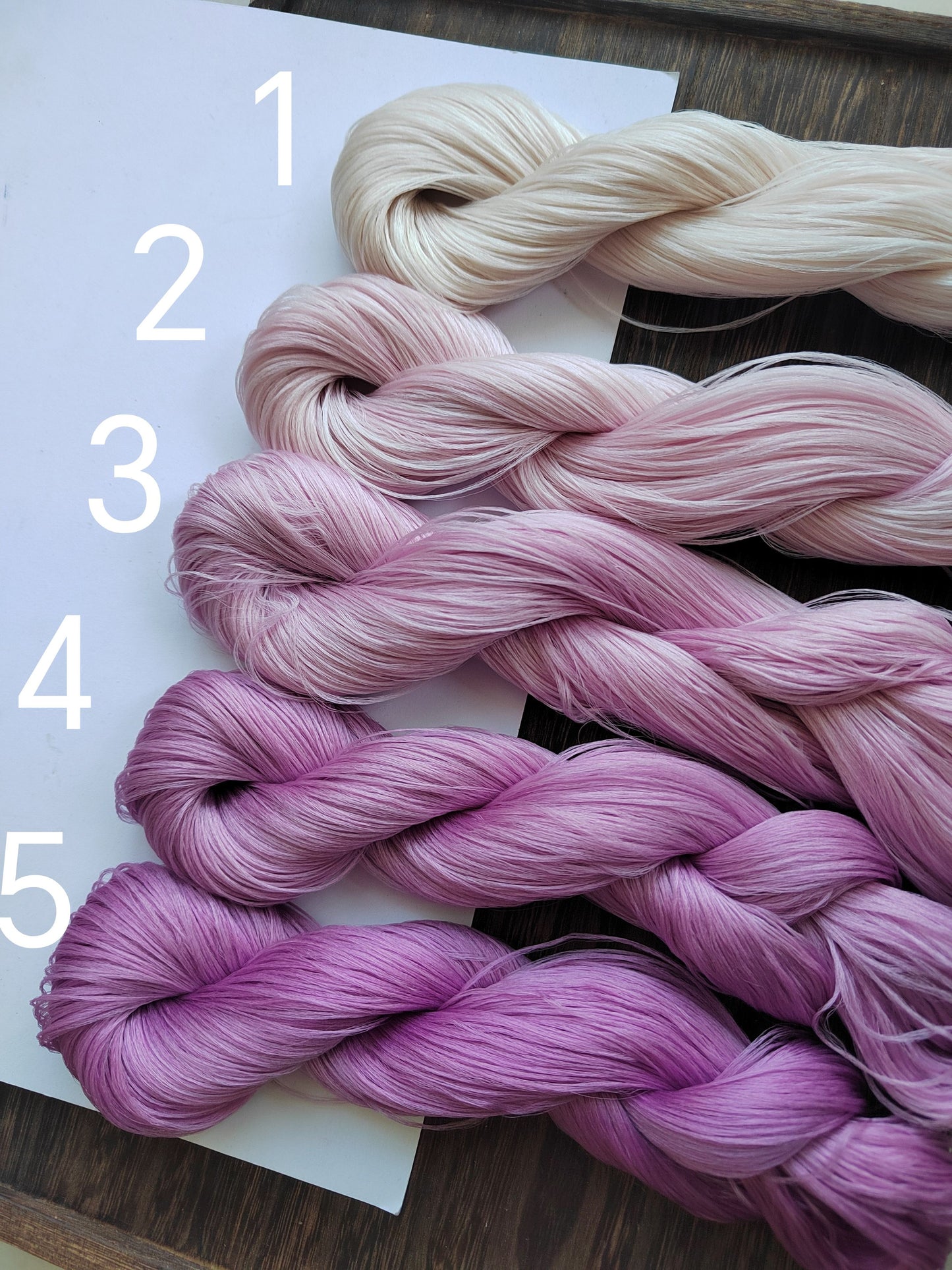 20g 5A Raw Silk Mulberry Silk Thread(%Purple 紫色) - For Ronghua, Wigs