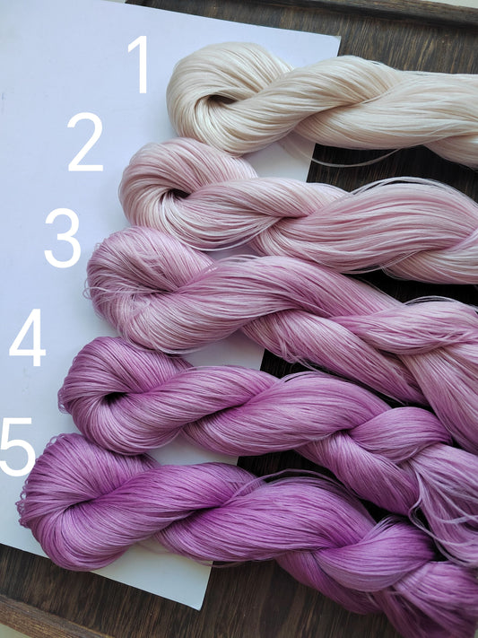 20g 5A Raw Silk Mulberry Silk Thread(%Purple 紫色) - For Ronghua, Wigs