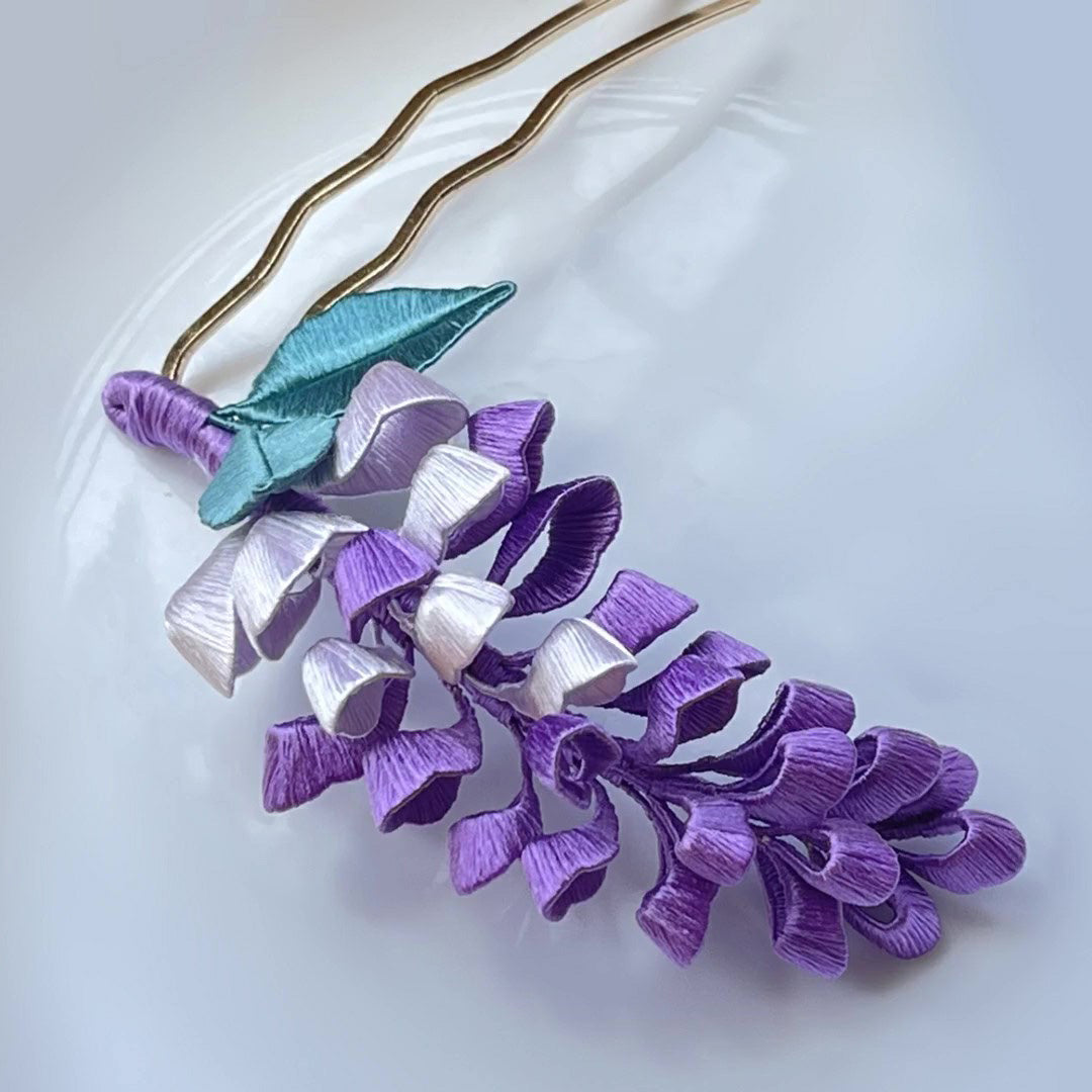 Wisteria Flower Hairpin Chanhua Materials DIY Kit - Include Detailed Video Tutorial