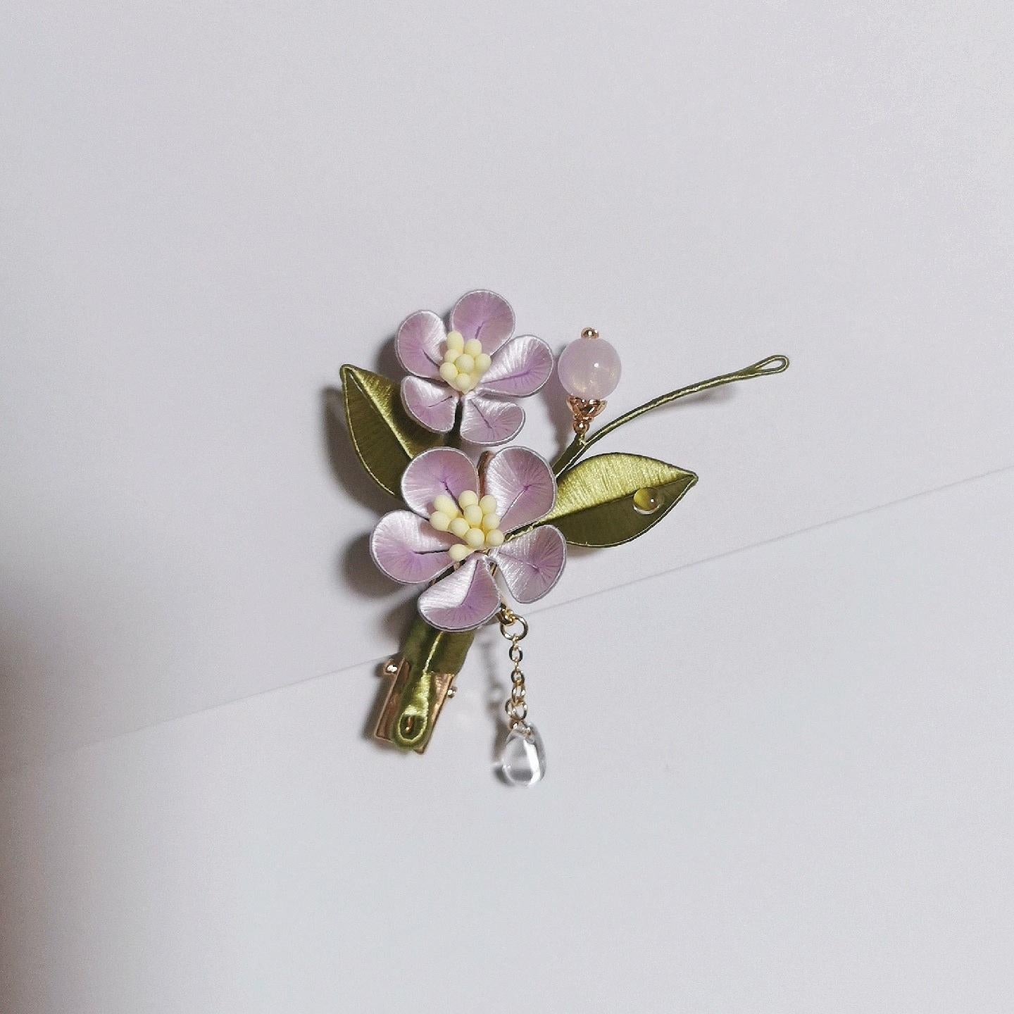 Peach Blossom Handmade Brooch - Silk Brooch(Chanhua)