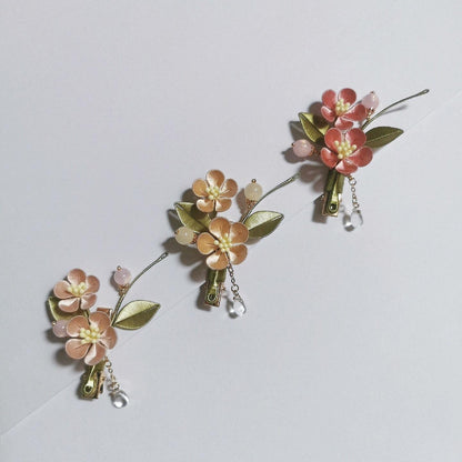 Peach Blossom Handmade Brooch - Silk Brooch(Chanhua)