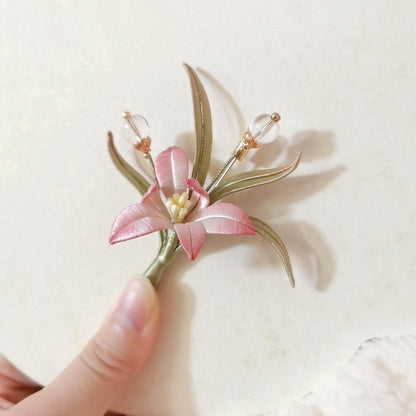 Orchid Handmade Brooch - Silk Brooch(Chanhua)