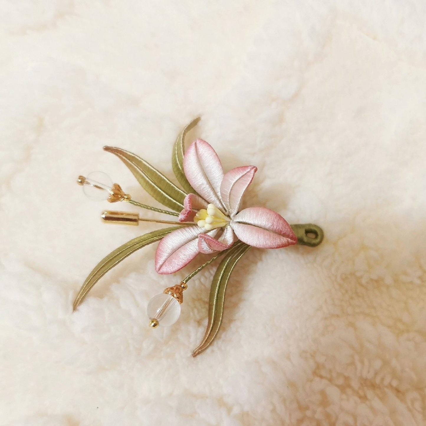 Orchid Handmade Brooch - Silk Brooch(Chanhua)