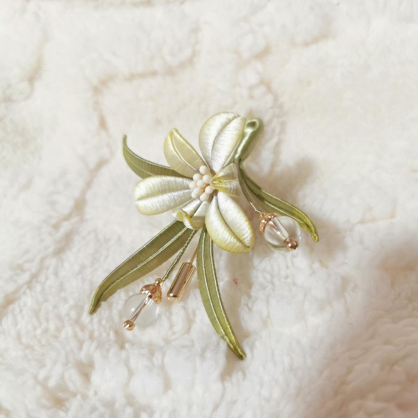 Orchid Handmade Brooch - Silk Brooch(Chanhua)