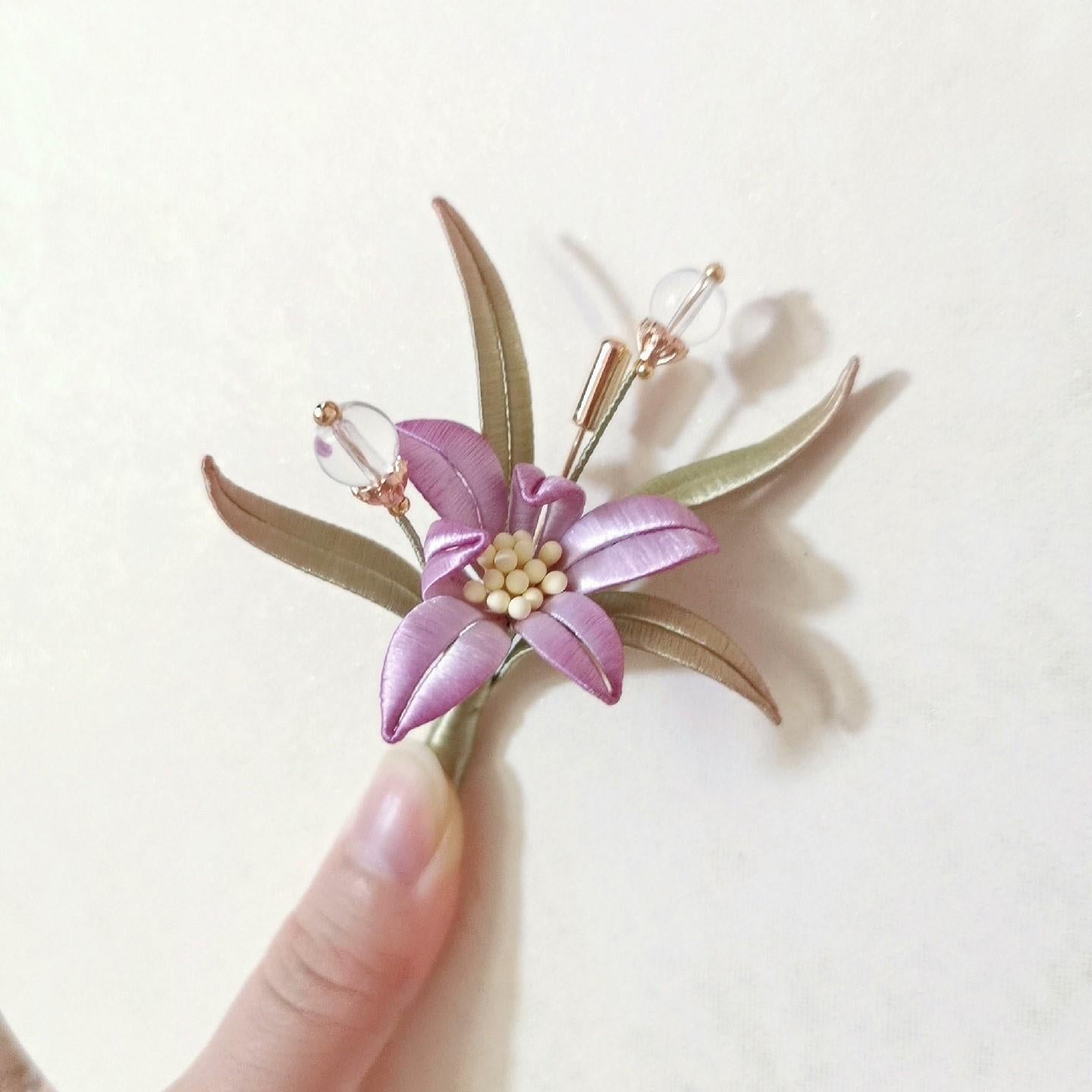 Orchid Handmade Brooch - Silk Brooch(Chanhua)