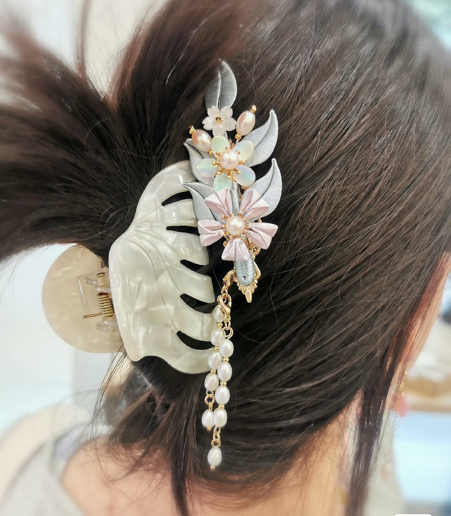 Qianzhi Handmade Hairclip - Silk Hairclip(Chanhua)