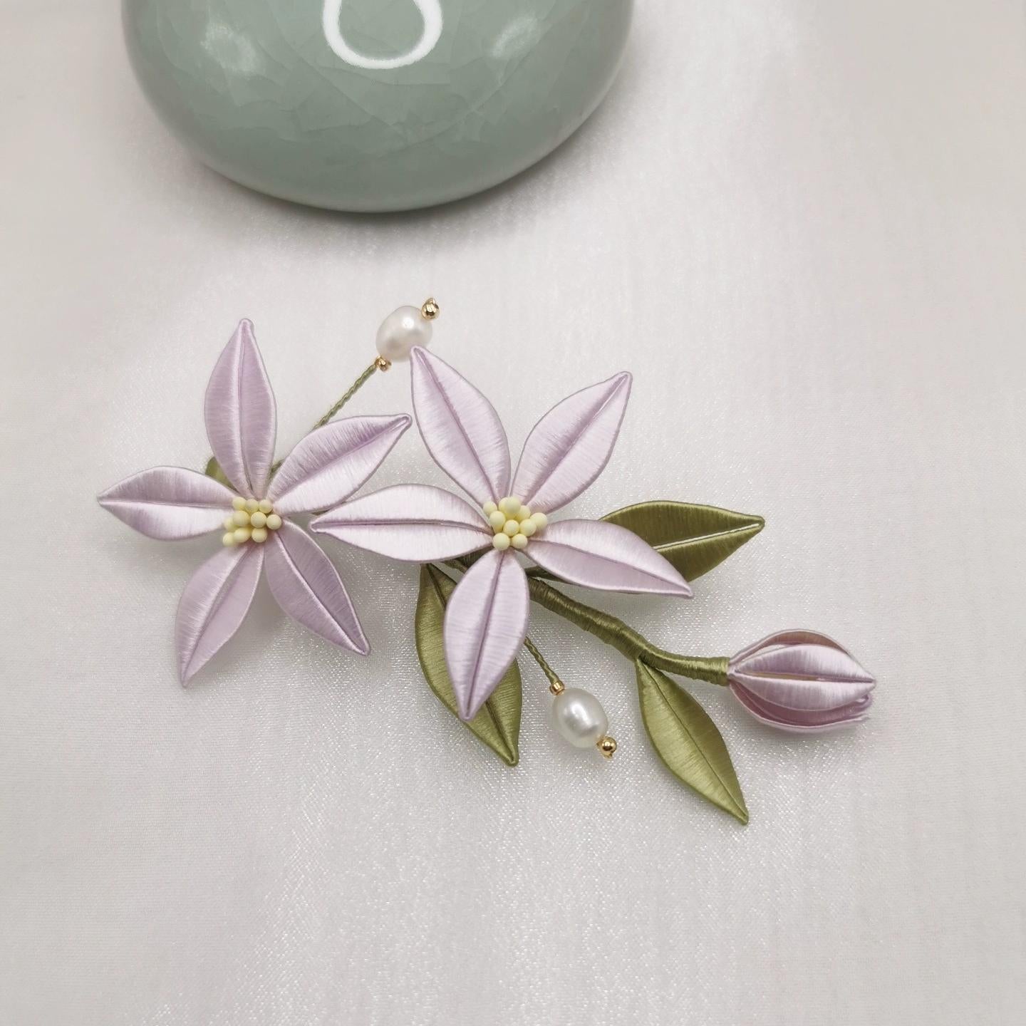 Balloonflower Handmade Hairpin - Silk Hairpin(Chanhua)