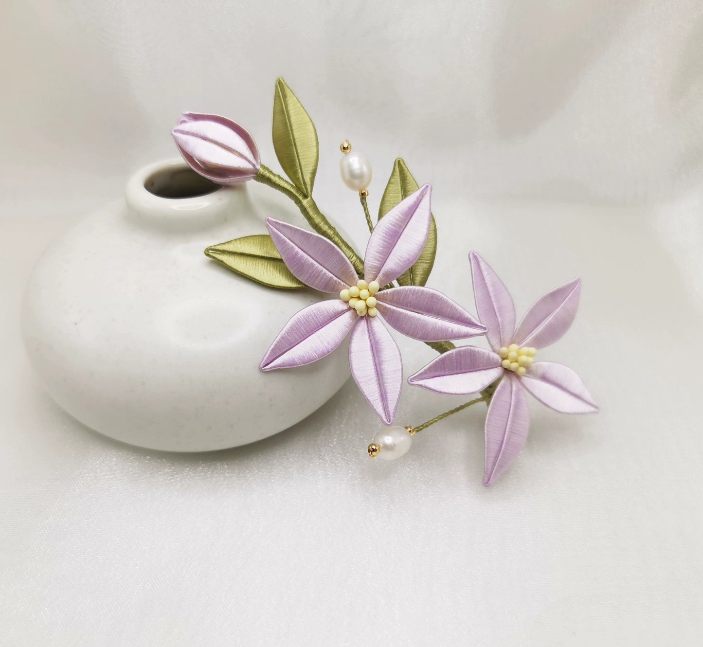 Balloonflower Handmade Hairpin - Silk Hairpin(Chanhua)