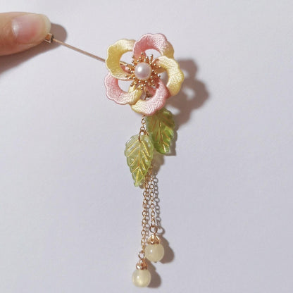 Youran Handmade Brooch - Silk Brooch(Chanhua)