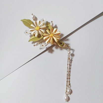 Daisy Handmade Hairclip - Silk Hairclip(Chanhua)