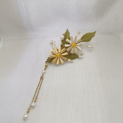 Daisy Handmade Hairclip - Silk Hairclip(Chanhua)