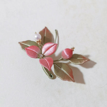 Jingwu Handmade Brooch - Silk Brooch(Chanhua)