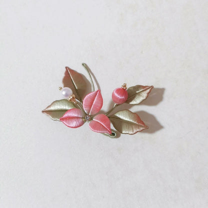 Jingwu Handmade Brooch - Silk Brooch(Chanhua)