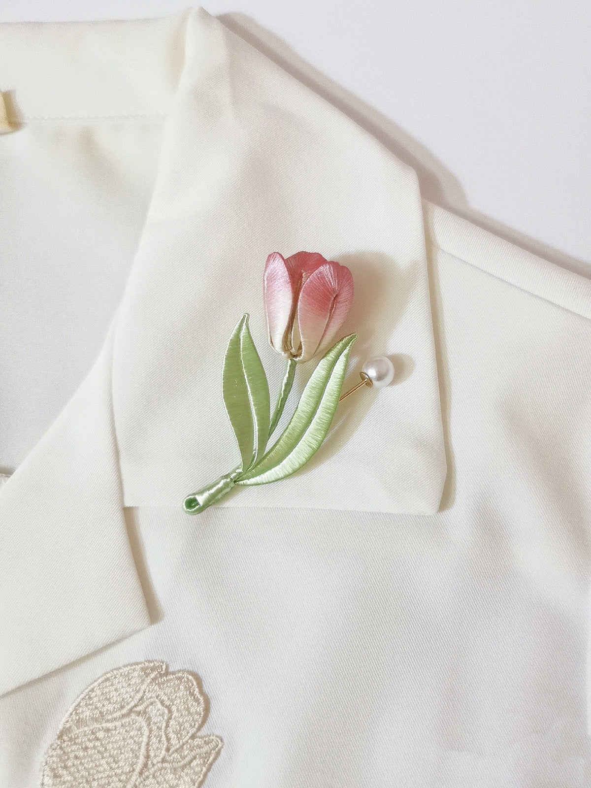 Tulip Handmade Brooch - Silk Brooch(Chanhua)