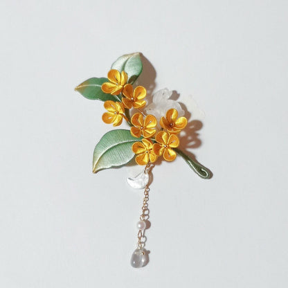 Laurel Bespoke Brooch - Silk Brooch(Chanhua)