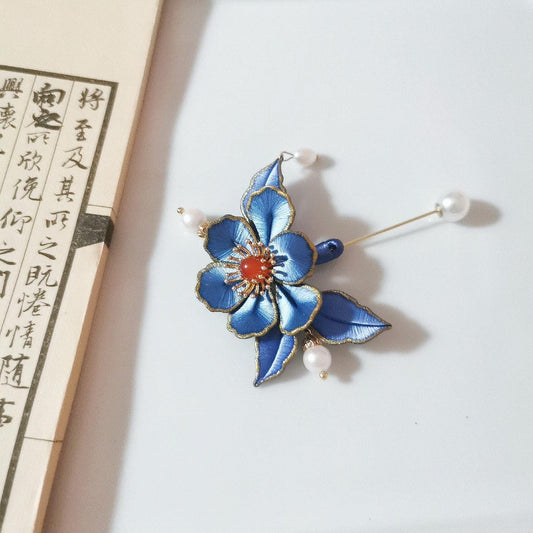 Weichen Handmade Brooch - Silk Brooch(Chanhua)