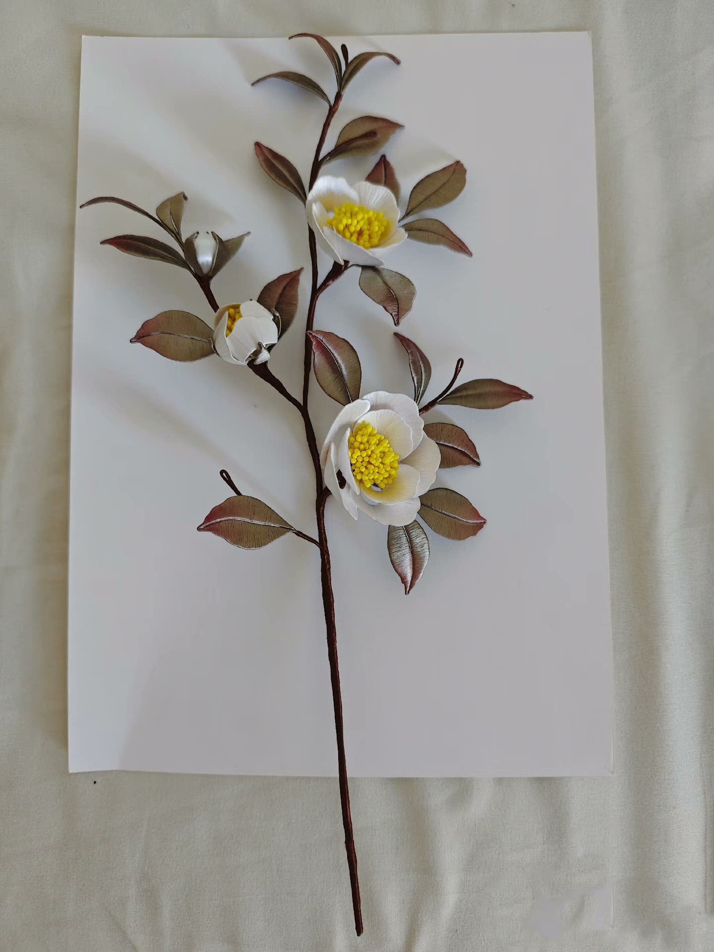 Camellia Branch Bespoke Display - Silk Display(Chanhua)