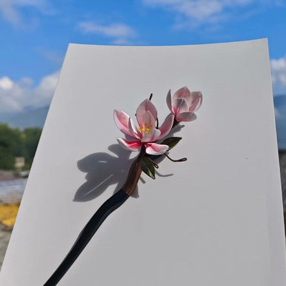 Magnolia Handmade Hairpin - Silk Hairpin(Chanhua)