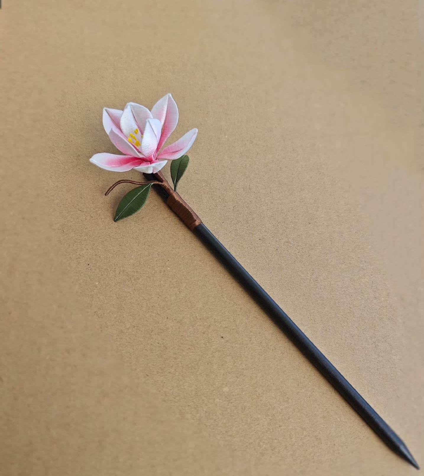 Magnolia Handmade Hairpin - Silk Hairpin(Chanhua)