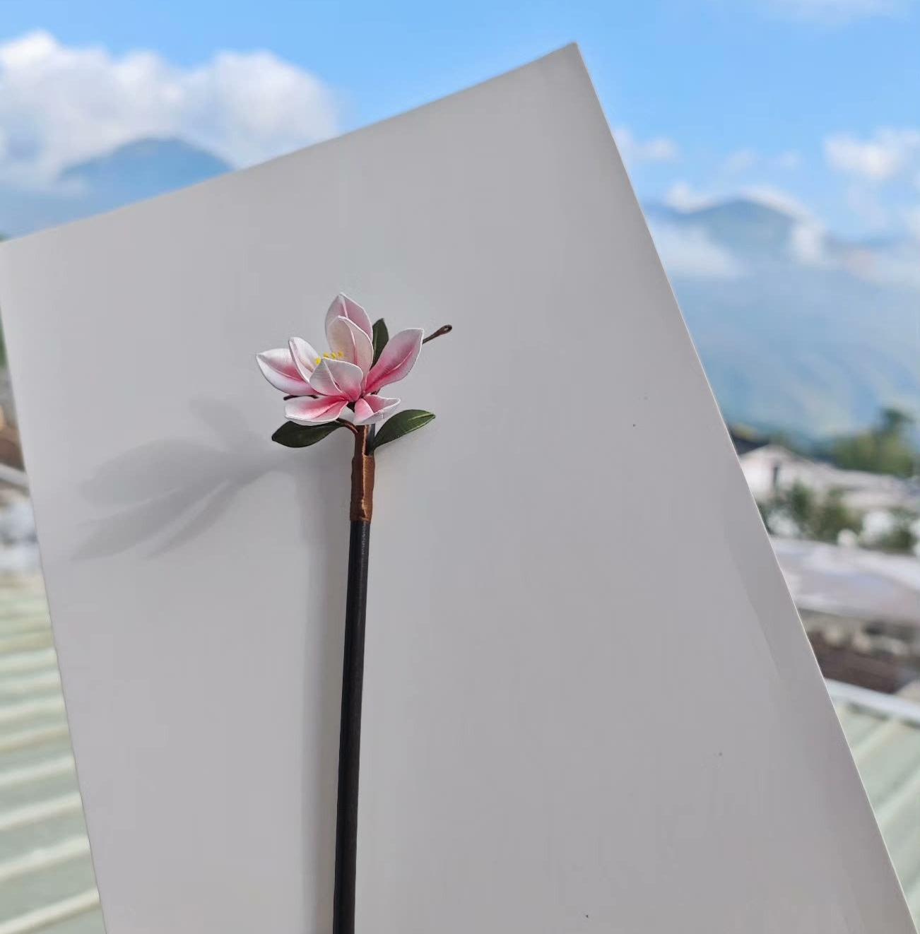 Magnolia Handmade Hairpin - Silk Hairpin(Chanhua)