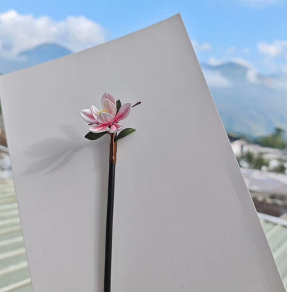 Magnolia Handmade Hairpin - Silk Hairpin(Chanhua)