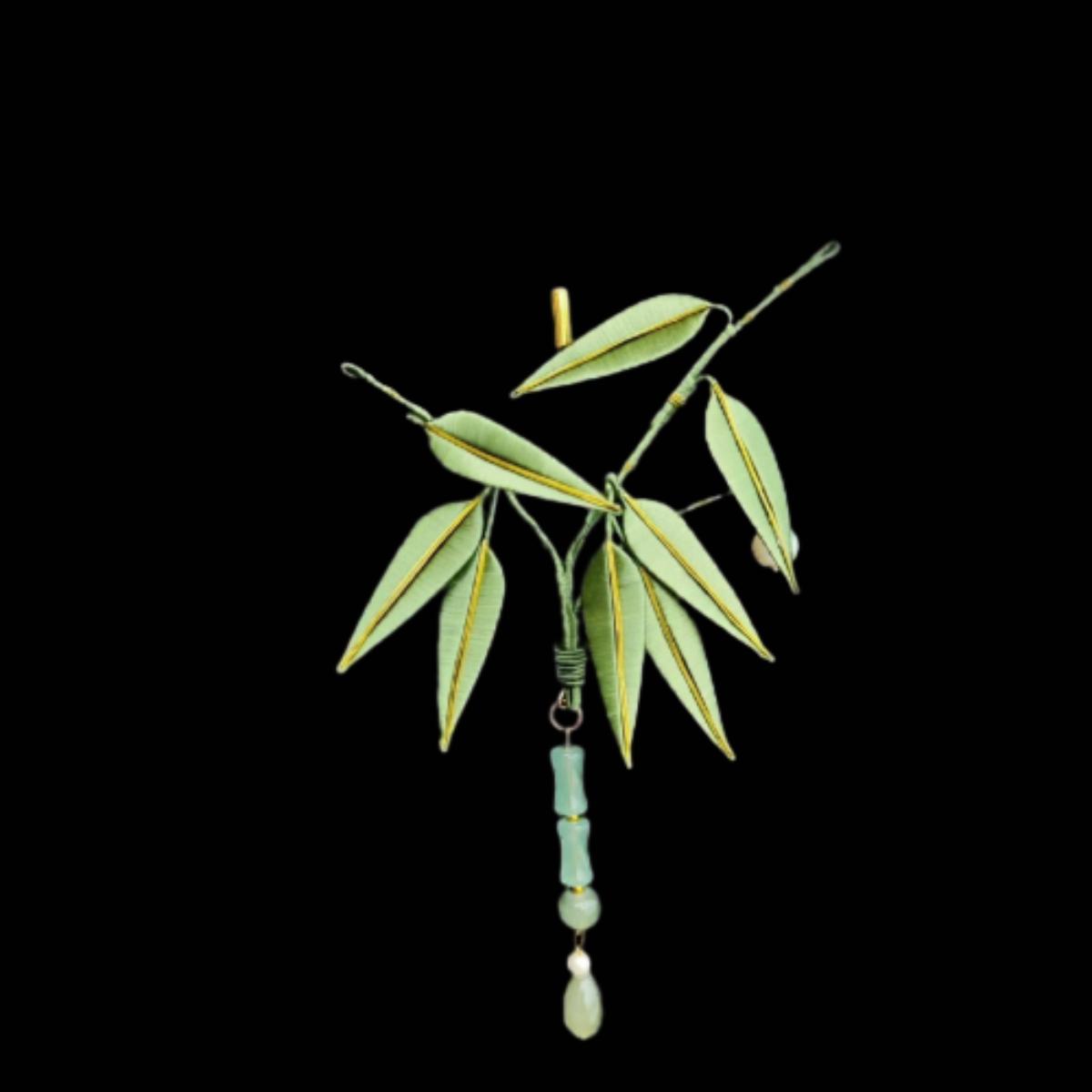 Bamboo Leaf Handmade Brooch - Silk Brooch(Chanhua)