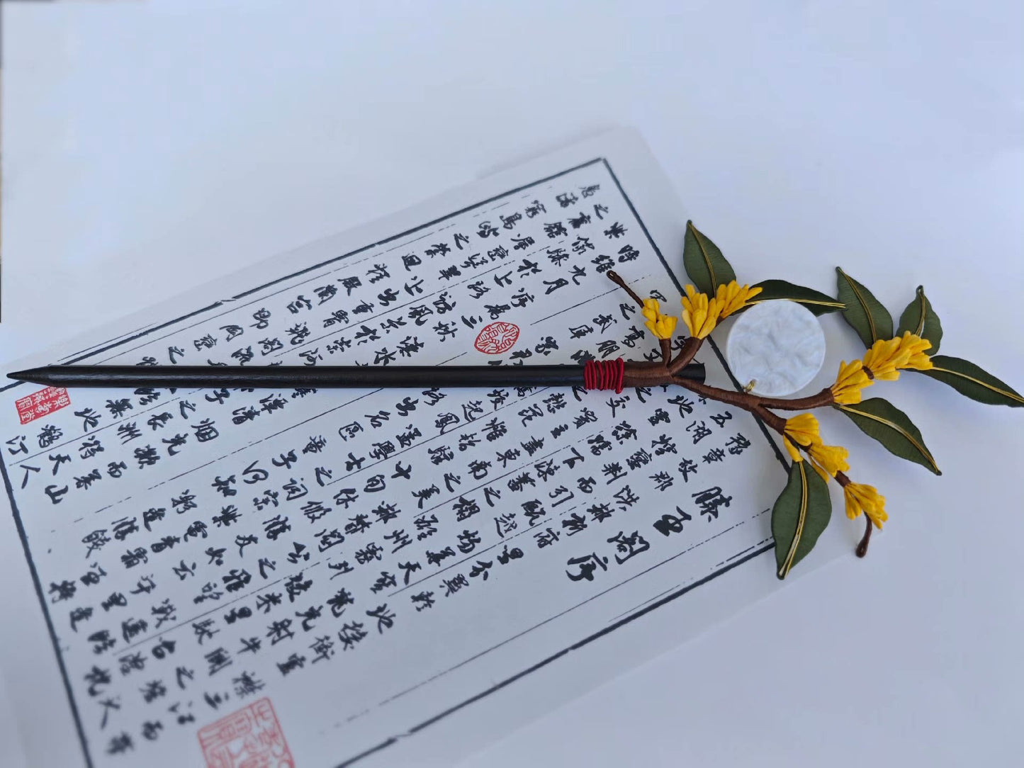 Laurel Handmade Hairpin - Silk Hairpin(Chanhua)