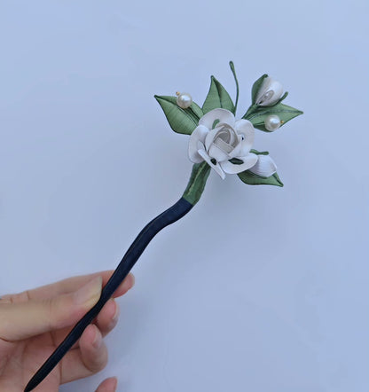 Jasmine Handmade Hairpin - Silk Hairpin(Chanhua)