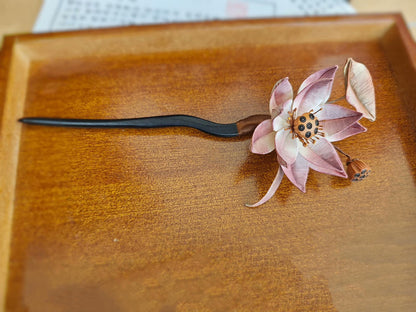 Lotus Handmade Hairpin - Silk Hairpin(Chanhua)