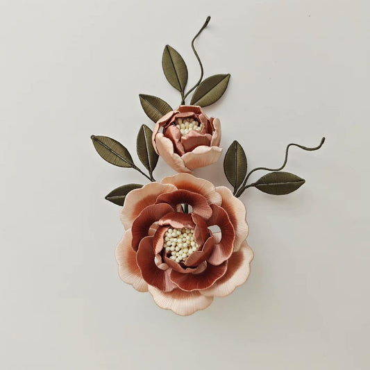 Peony Bespoke Hairpin - Silk Hairpin(Chanhua)