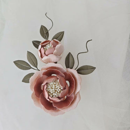 Peony Bespoke Hairpin - Silk Hairpin(Chanhua)