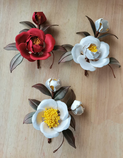 Camellia Handmade Hairpin - Silk Hairpin(Chanhua)