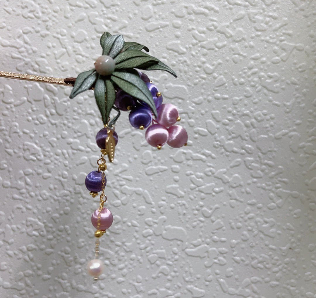 Grape Handmade Hairpin - Silk Hairpin(Chanhua)