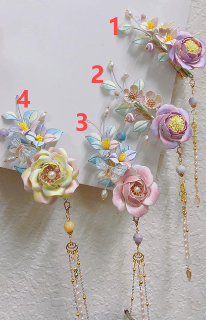 Flower Bespoke Hairclip - Silk Hairclip(Chanhua)